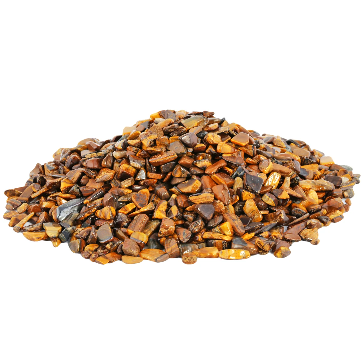 7-9mm 460g Natural Tigers Eye Tumbled Stone Chips Crushed Pieces Irregular Stones Beads Jewelry Accessory For Making Decoration