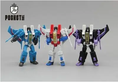 3 шт. Набор Новая трансформация MFT старкрим Ramjet Dirge Skywarp Thundercracker Воздушный самолет отряд фигурка 11 см - Цвет: Pocket Brand