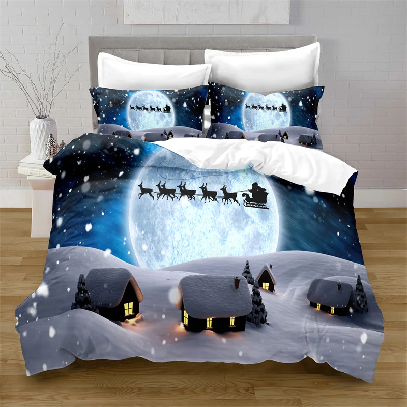 

Christmas Bedding Quilt Cover & Pillowcase Full Size Queen Bedding Set Bed Set Queen Size Cute Bed Sheets Juego De Cama