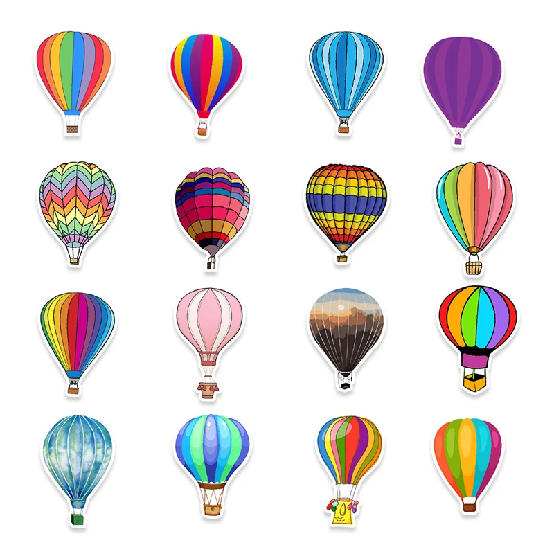 

10/50Pcs/pack World Famous Sports Hot Air Balloon Stickers for Skateboard Laptop Suitcase Helmet Guitar Cartoon Decal Phone Gift