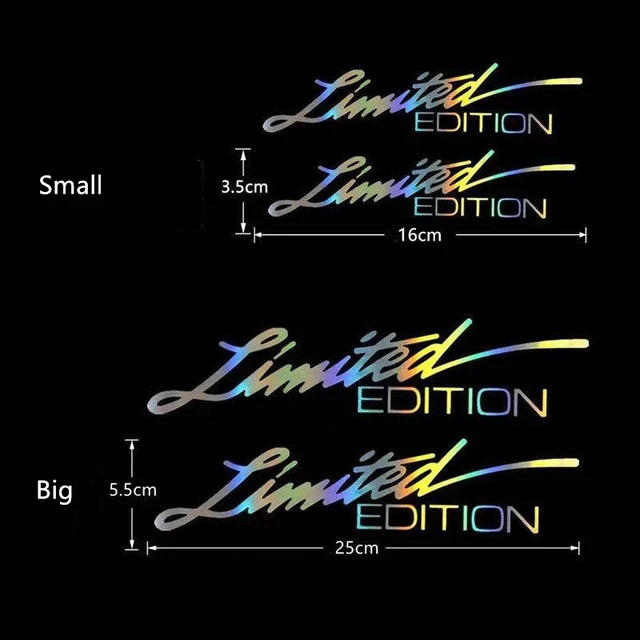 2Pcs Limited Edition Stickers Car Motorcycle Refit Reflective Decals for YAMAHA Honda Suzuki BMW Lada Toyota Chevrolet Hyundai 2
