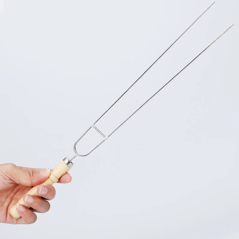 

Вращающиеся палочки с деревянной ручкой, прочная моющаяся, легкая в использовании, нескользящая деревянная ручка для барбекю, уличный лаге...