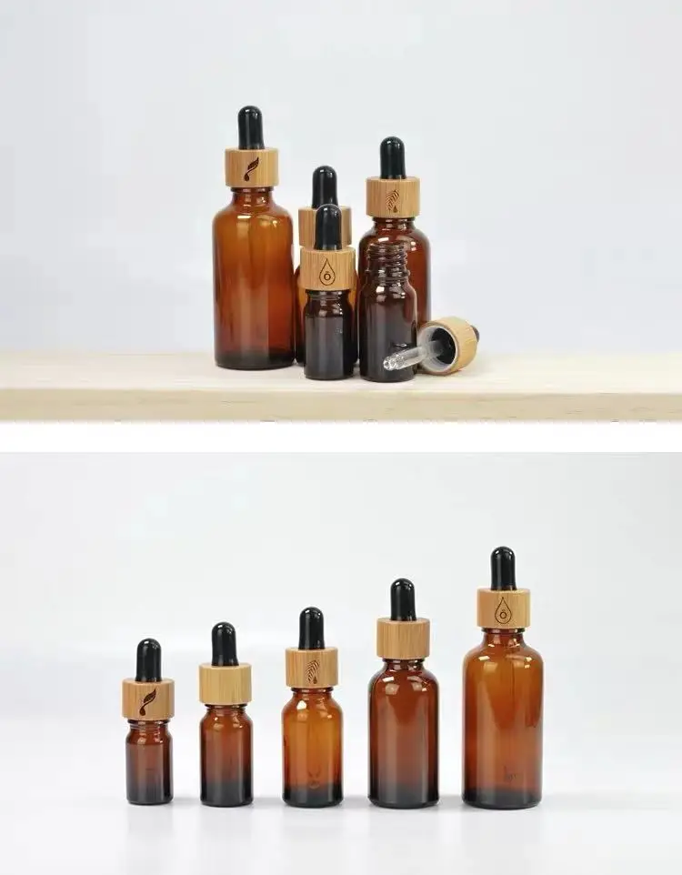 

Флакон с капельницей 15 мл 30 мл 50 мл флакон для духов стеклянные флаконы для эфирного масла с бамбуковой крышкой стеклянная банка с крышкой
