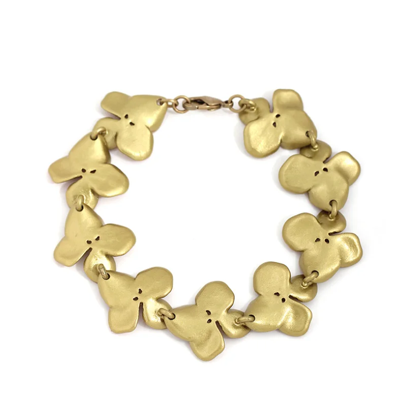 CSxjd новая Подлинная версия металлический Бронзовый маленький браслет гортензии