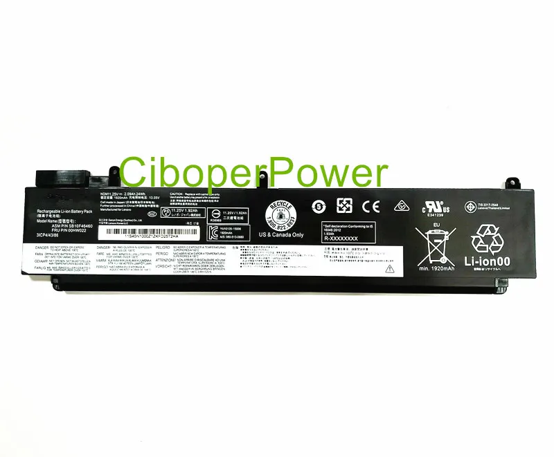 00HW022 00HW023 01AV406 SB10F46460 L16M3P73 00HW038 01AV462 Аккумулятор для ноутбука T460s T470S | Компьютеры и