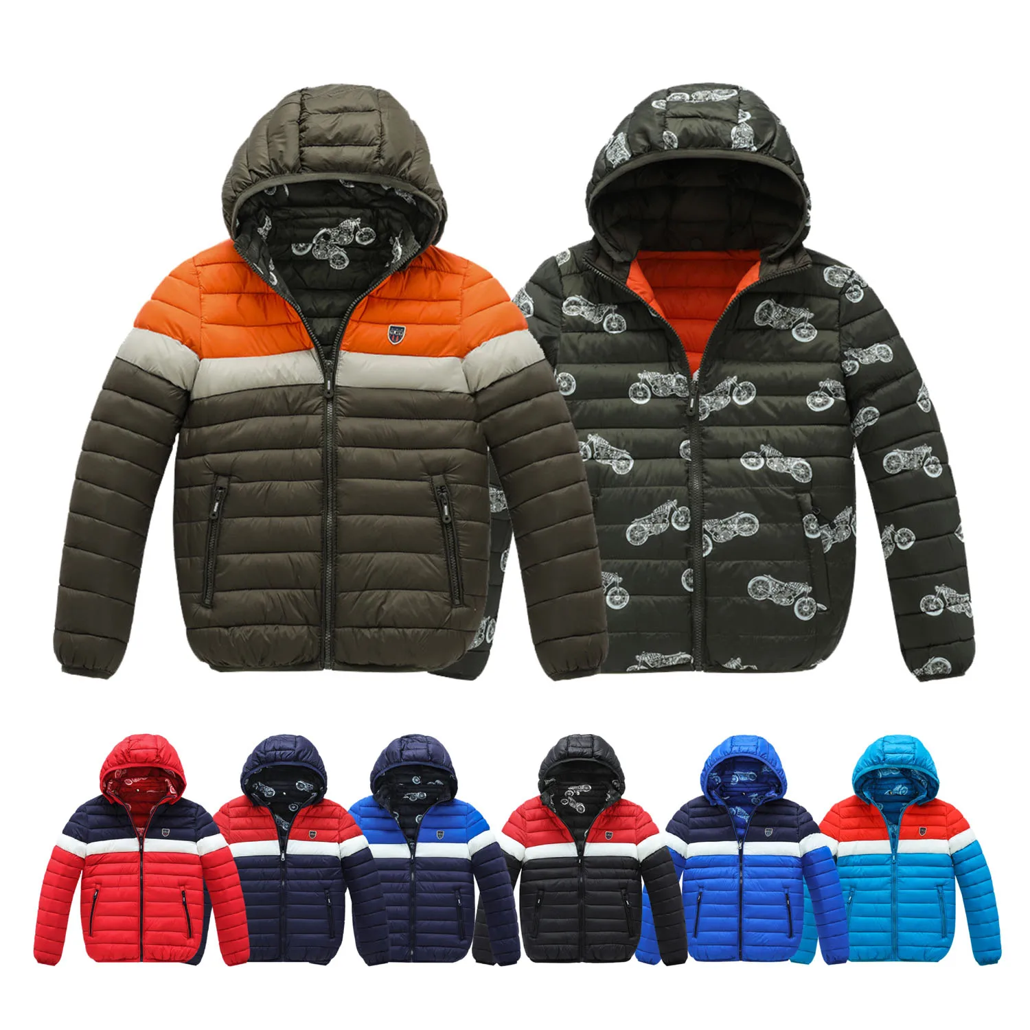 

Осенне-зимние двухсторонние парки со съемной шапкой, верхняя одежда, теплые детские хлопковые пальто для детей 68222 года