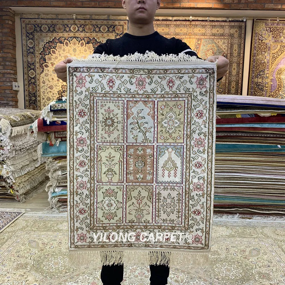 Yilong 1 5 'x 2' ручной работы четырехсезонный Дизайнерский ковер небольшого