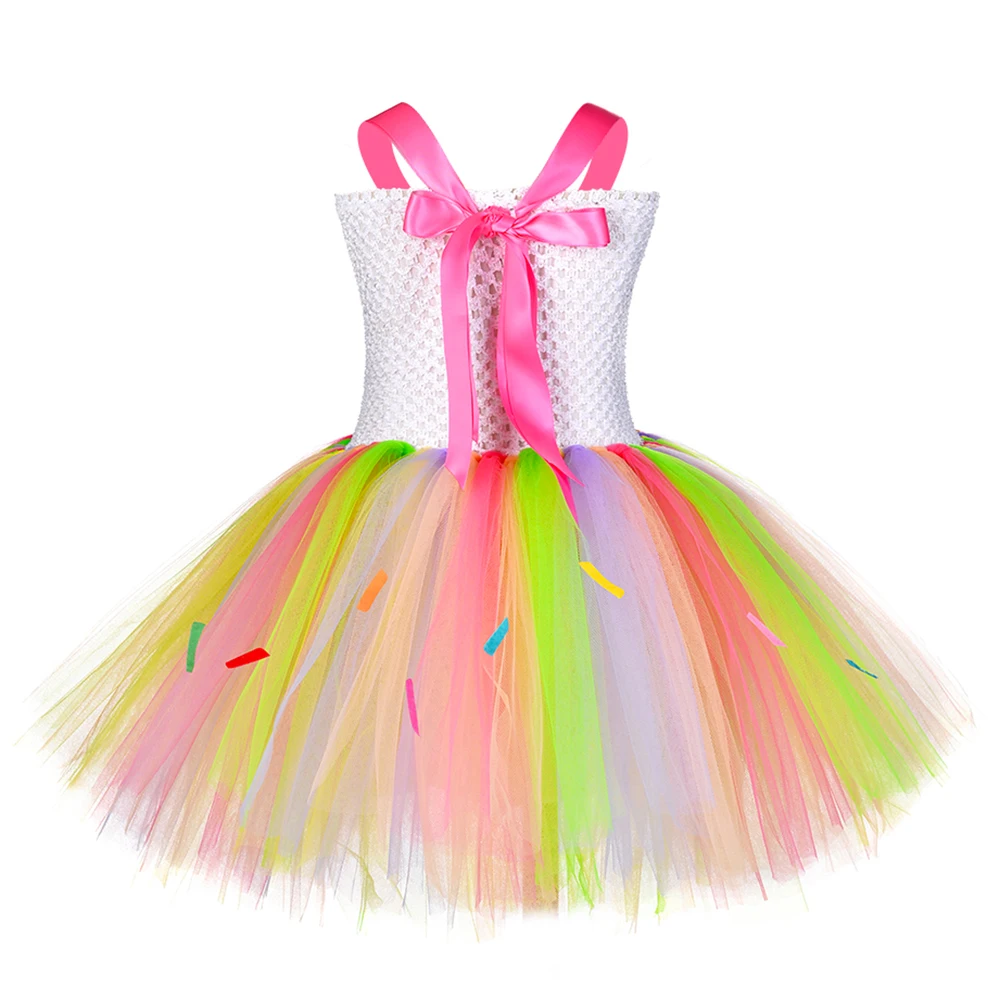 Платье-пачка для девочек детское разноцветное Радужное праздничное | Детская