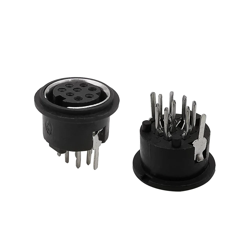 10 шт./лот Mini DIN гнездовой разъем 8 Pin коннектор PS2 Circular Micro Jack терминал PCB шасси Аудио