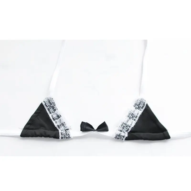 Женское нижнее белье сексуальный аниме горничная Косплей кружевной микро