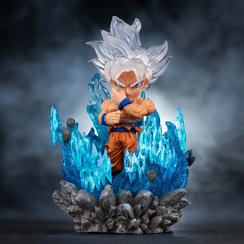 Anime Dragon Ball Goku Glow Effect Anime Figure Blue Vegeta Super Saiyan Furious Beast Broly More Colour Model Toy Kids Gift