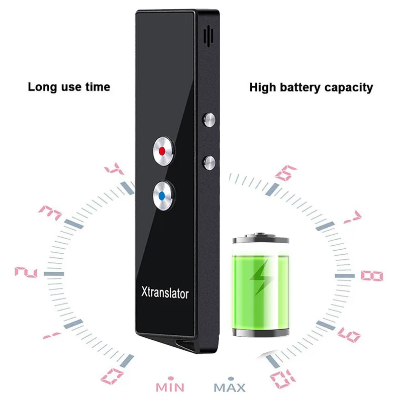 

Portable Smart Instant Voice Translator Bluetooth Wireless Translator Multi-Language Translator For Meeting Learning Travelling