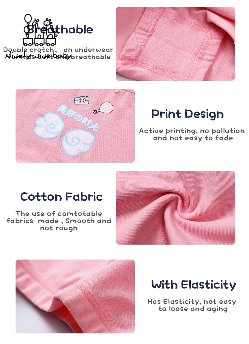 Трусы-боксеры для девочек 4 шт./лот шорты защитные штаны мягкие трусики детское