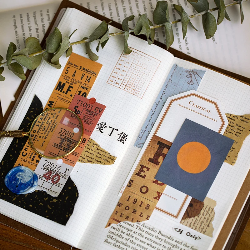 Винтажная Коллекция цветов пуля журнал прозрачный бумажный блокнот для заметок