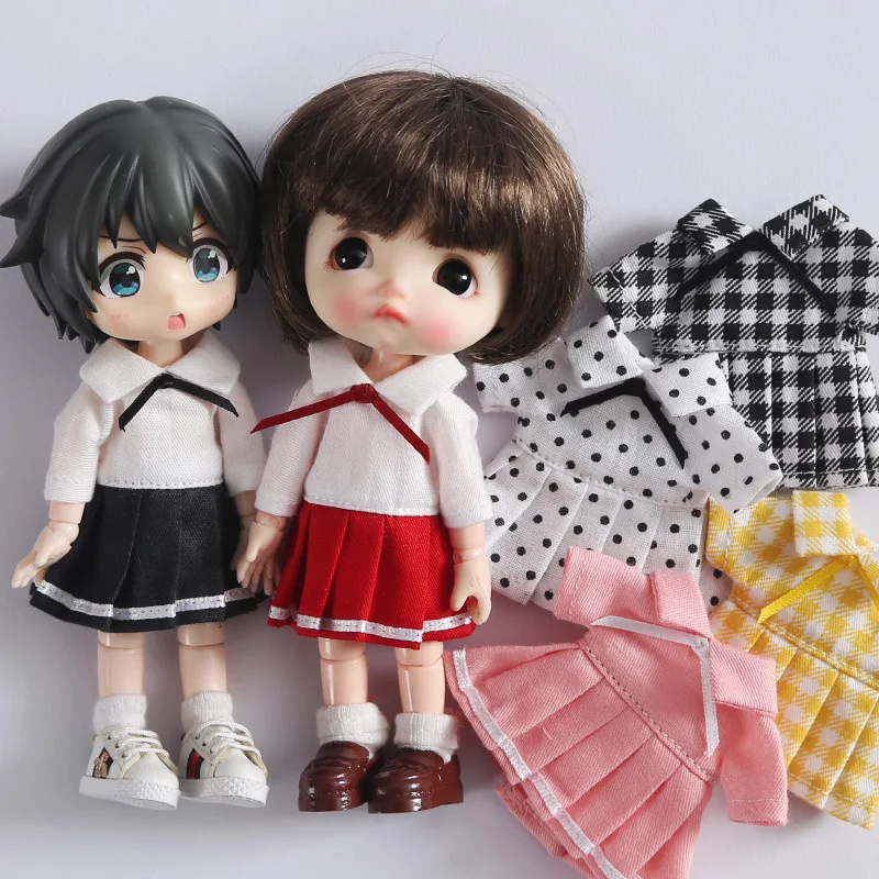 Ob11 детская одежда для шарнирной одежды платье Молли 1/12 Одежда кукол униформа на