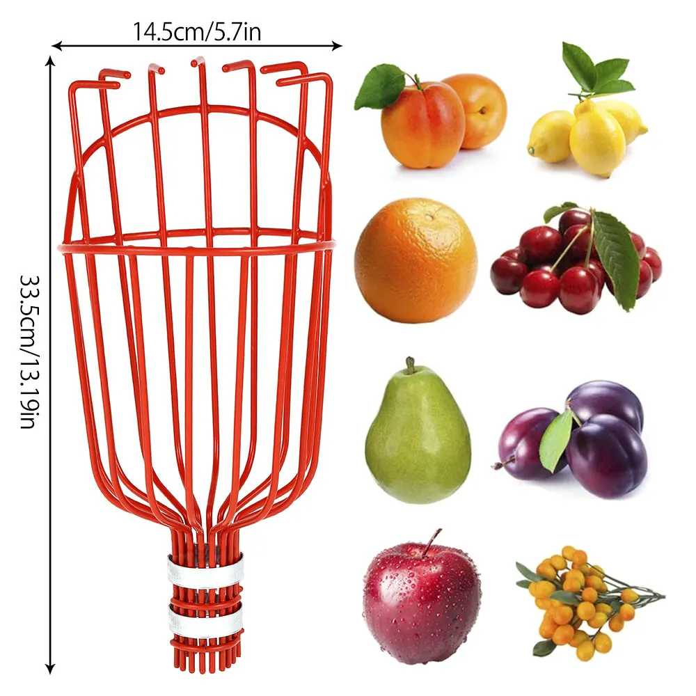 

Fruit Picker Adjustable Basket Lightweight Twist-on Fruit Catcher Harvester Metal Fruit Picker Head Fruit Picking Equipment