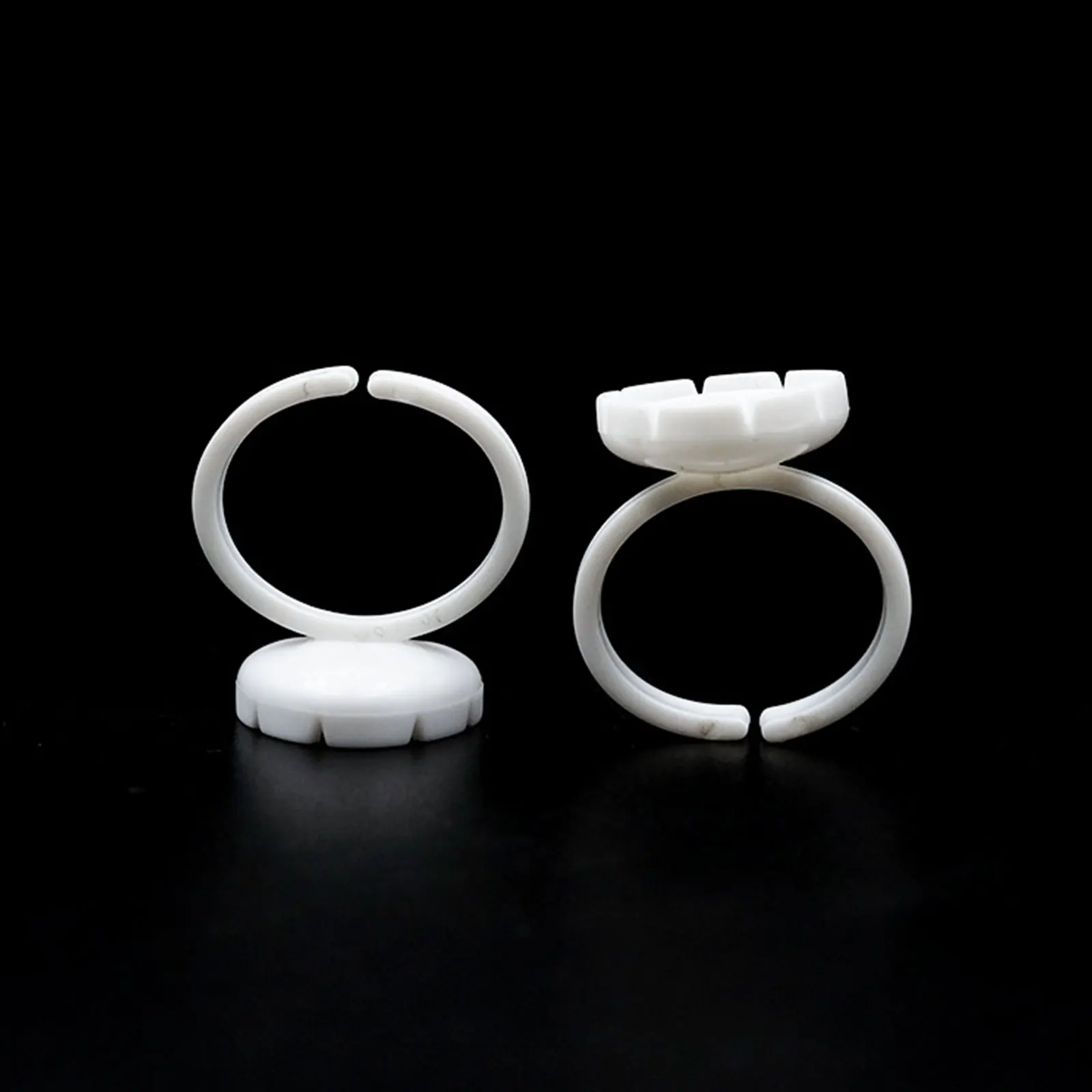 

Wholesale 100Pcs Disposable Eyelash Glue Fan Cup Rings Holder Container Tattoo Pigment Eyelash Extension Tools Lash Supplies