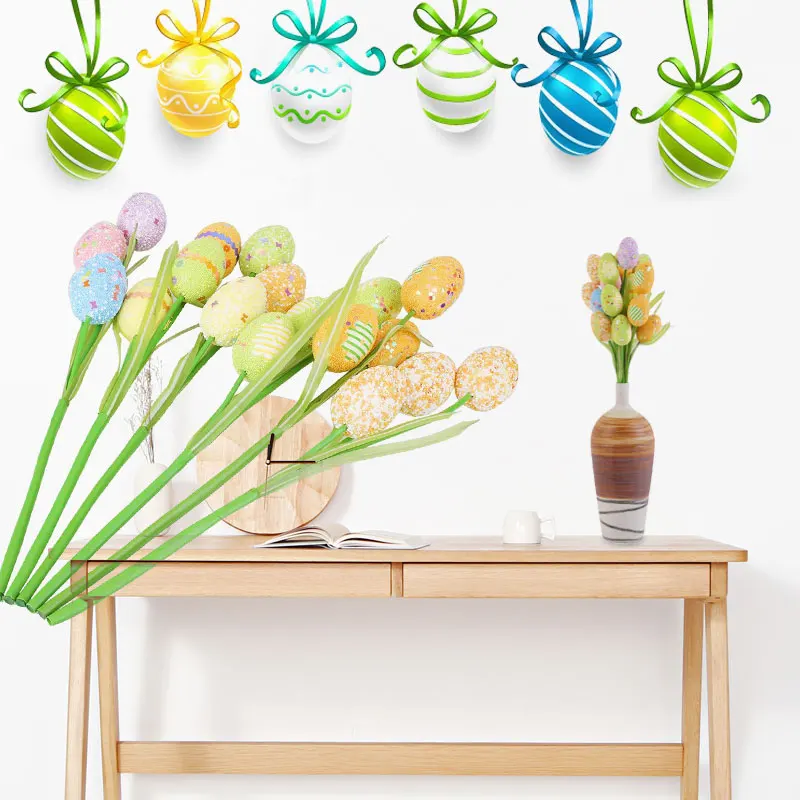 Вечерние реквизиты на палочках пасхальные цвета случайная имитация