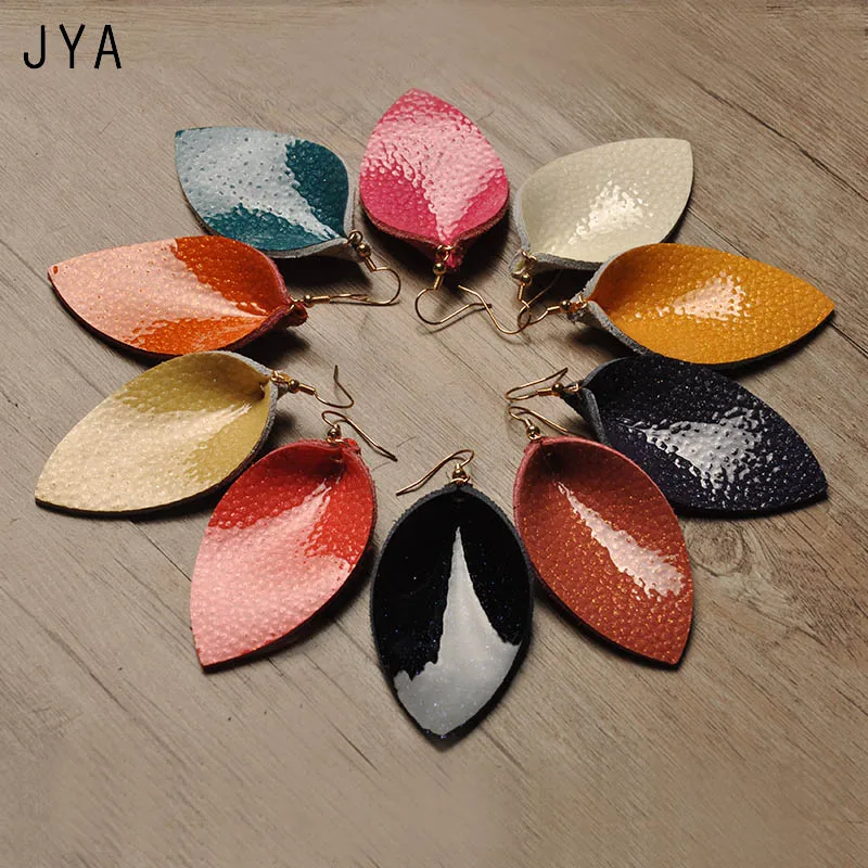 Серьги Cpop из натуральной кожи для женщин разноцветные массивные серьги с