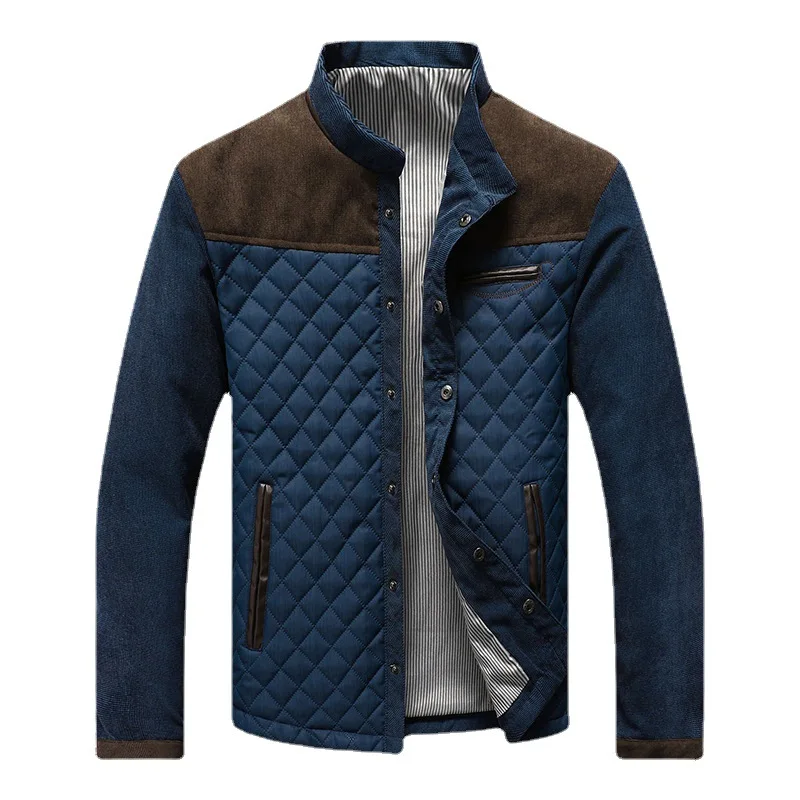 

Cotton Baseball Jacket Men Stand Collar Patchwork Outwear Spring Winter Coat Casual Fashion Barnd Men Jackets Casaco Masculino