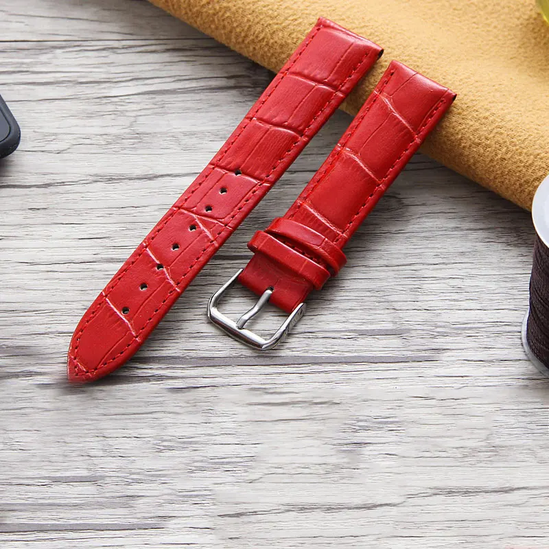 UTHAI P21 кожаный ремешок для часов с узором крокодиловая кожа 12 мм 14 16 18 20 22 24