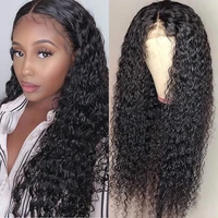 aimeya middle part water wave lace front human hair wigs 13x6 hd transparent lace frontal wigs perruque cheveux humain black wig