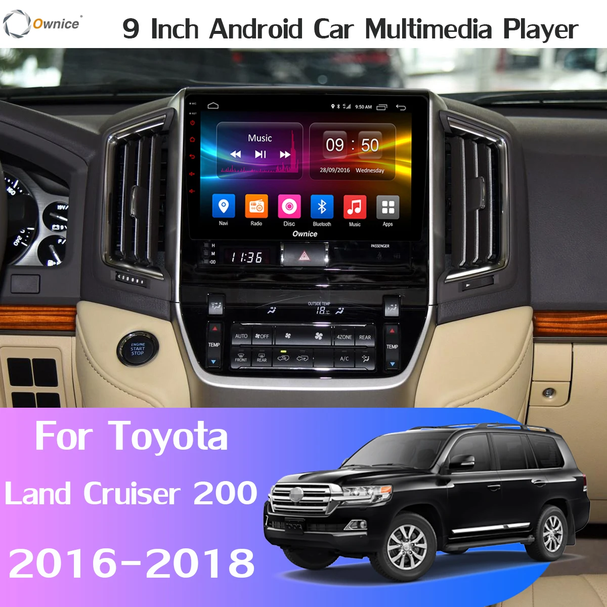 360 ° 4* AHD камера Восьмиядерный Android 9,0 4G+ 64G SPDIF DSP CarPlay Автомобильный плеер для Toyota Land Cruiser 11 200- gps радио