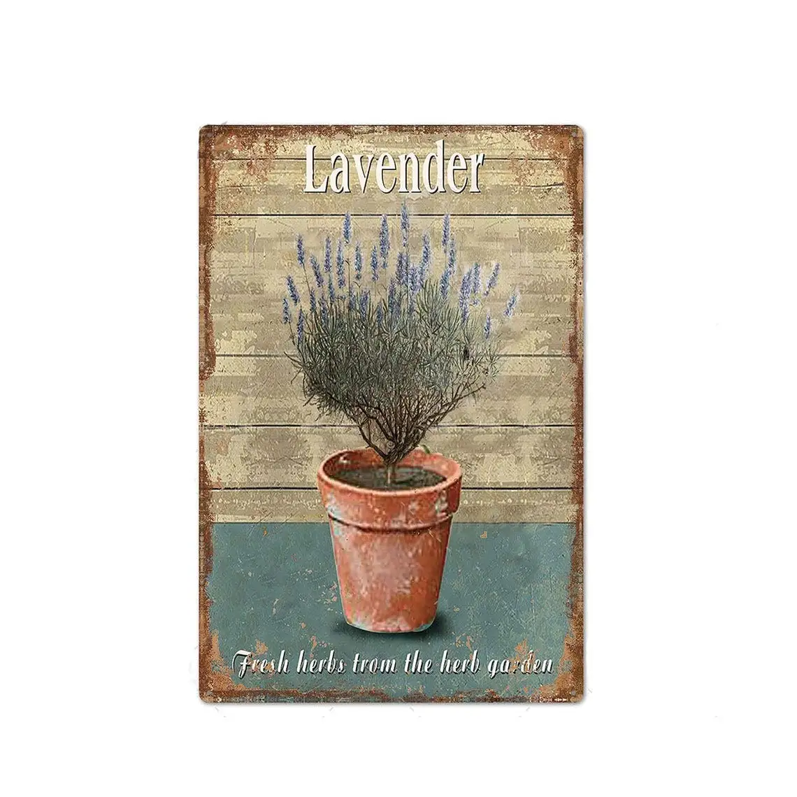 

Vintage Lavender Floral Botanical Metal Tin Sign 8x12 Inch Retro Art Home Cafe Office Wall Decor New