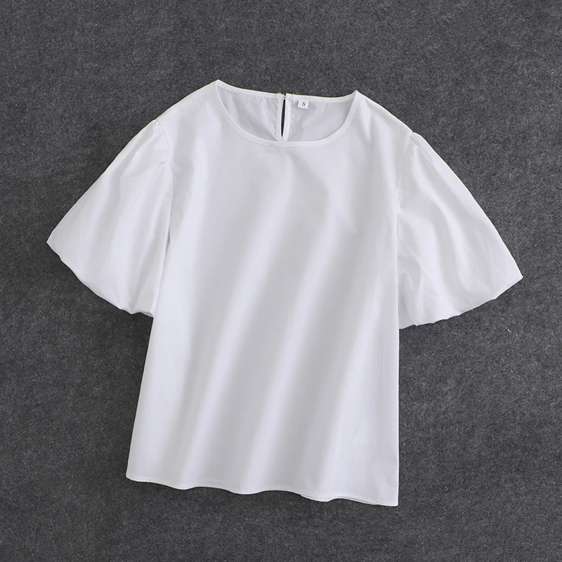 

JC·KILIG 2021 Round Collar Versatile Lantern Cuff Shirt XL6209