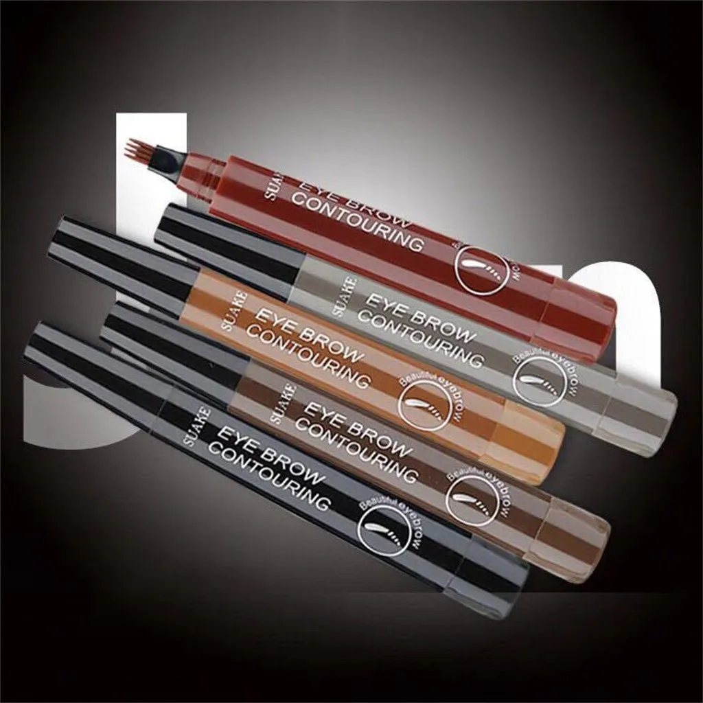 

New Professional Fine Sketch Liquid Eye Brow Pencil Waterproof Fork Tip Eyebrow Tattoo Pencil Long Lasting