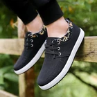 Мужская повседневная обувь, джинсовая парусиновая дышащая мужская Весенняя Вулканизированная обувь, мужская обувь на плоской подошве, летняя повседневная парусиновая обувь