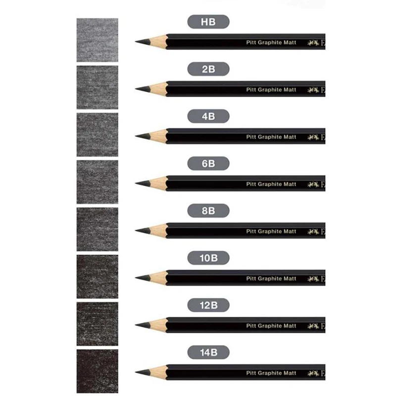 

Faber-Castell Premium 8pcs Sketch Drawing Pencil HB 2B 4B 6B 8B 10B 12B 14B Non-toxic Soft Standard Pencil Art Supplies