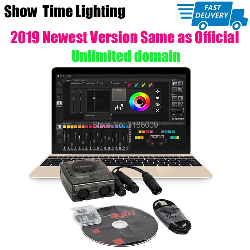 Быстрая доставка Daslight DVC4 DMX программное обеспечение Контроллер сценического