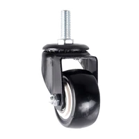 2inch 4pcs swivel casters for furniture soft rubber pu wheels platform trolley chair household aaccessories