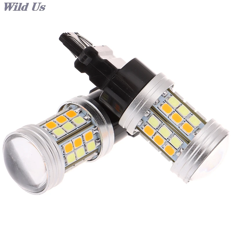 2pcs 12V DC 5W Led Bulb DRL 3157-2835-45SMD Auto Lamp Dual Color T25 3157 LED Turn Signal Light | Автомобили и мотоциклы