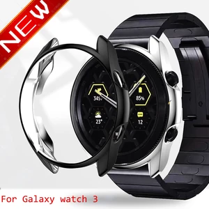 Чехол для samsung Galaxy Watch 3 46 мм 42 мм Gear S3, защитная пленка для экрана, мягкая ударопрочная защитная оболочка из ТПУ с покрытием