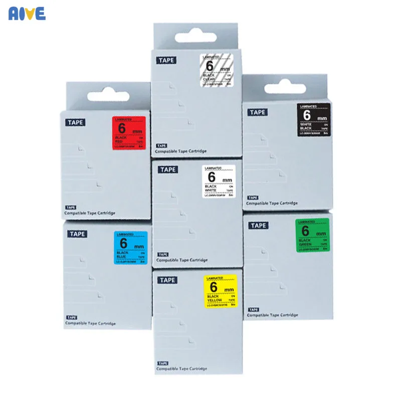 Aive 6 мм ленты для этикеток SC6YW совместимые с EPSON LW 700 600P 1000P Z900 K400 kingjim SR230C SR530C принтер