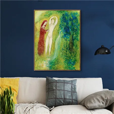 Современное украшение холст Chagall Реалистичная картина картины картина на стену для дома печать Акварельная Модульная для гостиной плакат - Цвет: BO XJNN6093-05