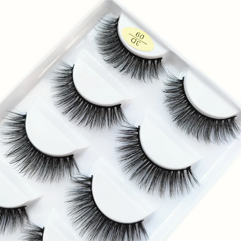 

Горячая Распродажа; 5 пар из искусственной норки волосы Накладные ресницы натуральные густые длинные ресницы тонкими макияж Красота инстру...