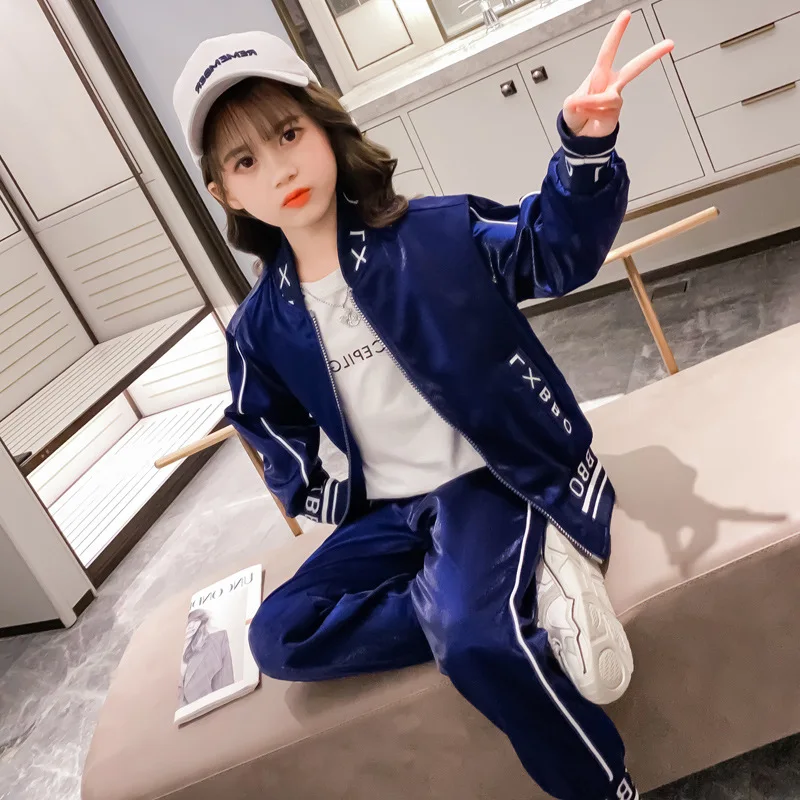 

Spring Autumn New Children Tracksuit Jacket and pants 2Pcs Clothing Sets for Girls Fashion Kids Clothes Casual Girls Sport Suits