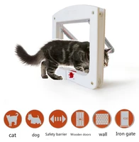 dog cat flap door suitable for any wall or door abs plastic adjustable access entry exit small pet gate door pet supplies