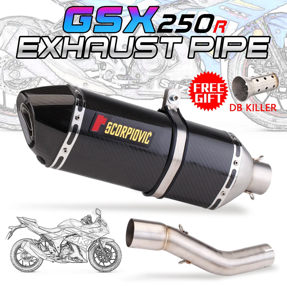 

Выхлопная система для мотоцикла, средняя труба, соединение средней трубы для GSX250R GSX 250R GSX250 Gsx 250 DL250