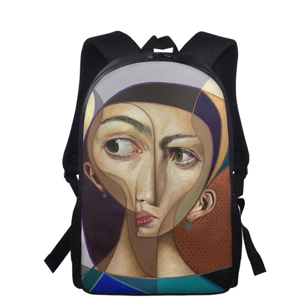 

Abstract Painting 3D Print Women Backpacks Teens Boys Girls Schoolbag Figure Personality Photo Customized Kids Book Bag Gift