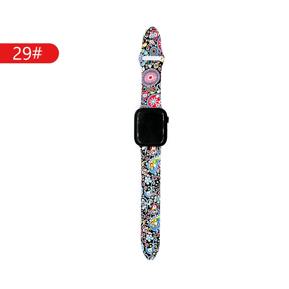 29 Ремешок для apple watch 5 4 ремешок 44 мм 40 мм correa iwatch 3 ремешок 42 мм 38 мм браслет силиконовый apple watch 5 4 3 2 1 Аксессуары для часов - Цвет ремешка: 29