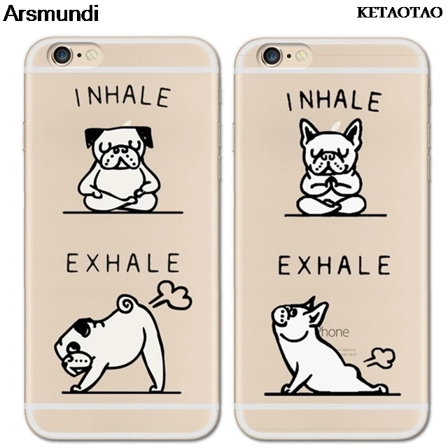 Arsmundi милый Французский бульдог выдыдыдыхающий чехол для телефона s iPhone 4S 5C 5S 6S 7 8