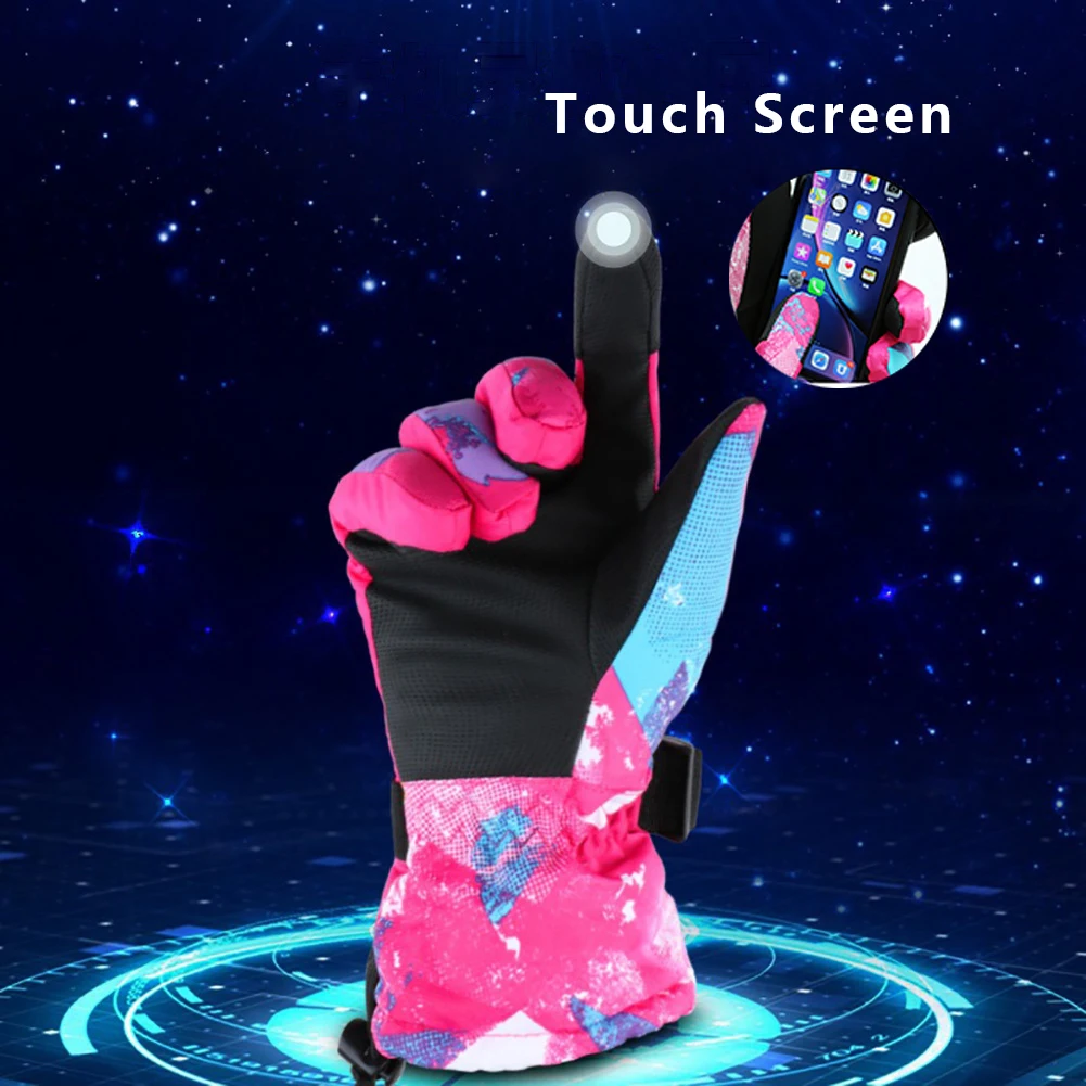 Facecozy зимний теплый для катания на лыжах флисовые водонепроницаемые перчатки мужские Сенсорный экран для женщин Спорт на открытом воздухе Сноуборд снегоходные перчатки для пеших прогулок