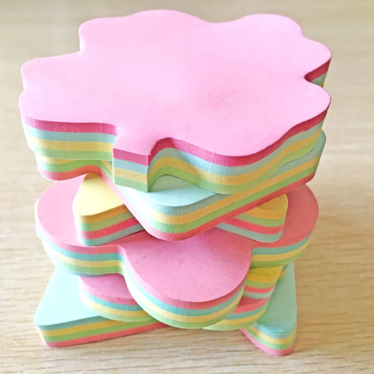 

Creative Stationery Multi-Pattern Colored Memo Pad Shaped Post-it Notes Note Paper 100 Pieces of Office Supplies