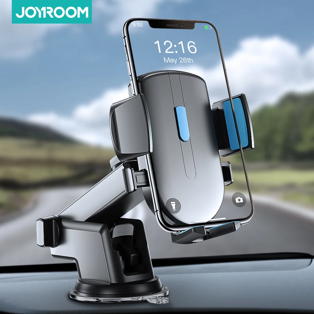 

Car Phone Holder Stand 360 Rotation Windshield Gravity holder Strong Sucker Dashboard Mount Support For Phone in Car Joyroom