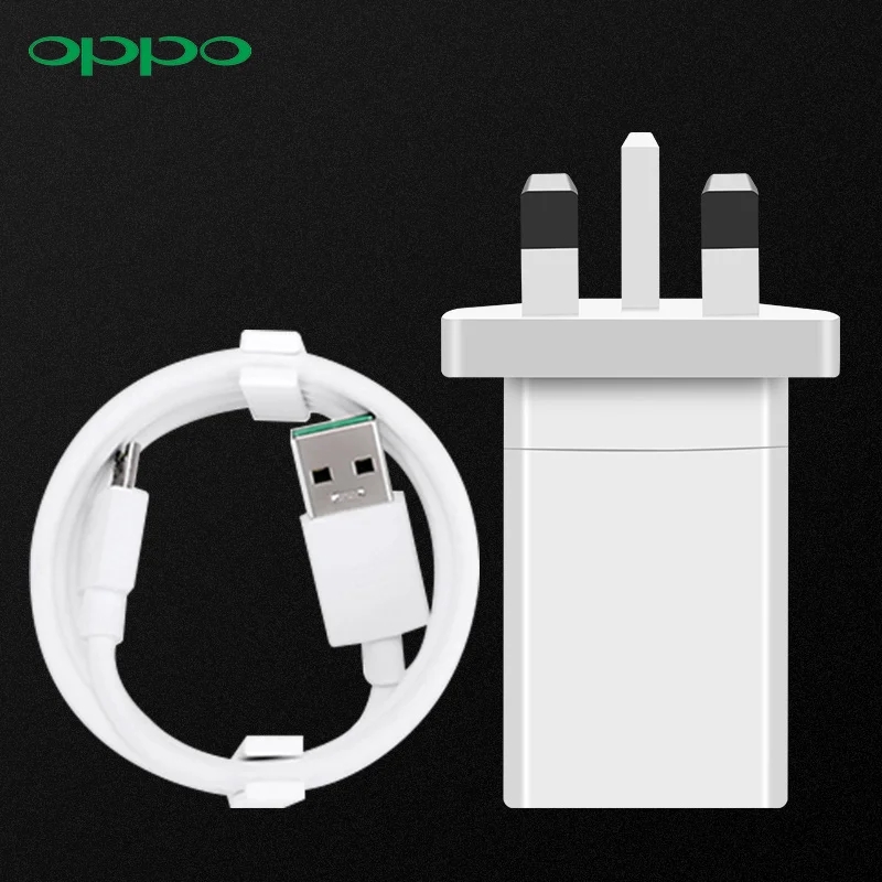 OPPO R11 зарядное устройство флэш-зарядка VOOC Micro usb/type-c кабель 5 в 4A Быстрая зарядка для R11s R9s R7s R15 A5s A3s R17 k3 k5 - Тип штекера: UK Charger