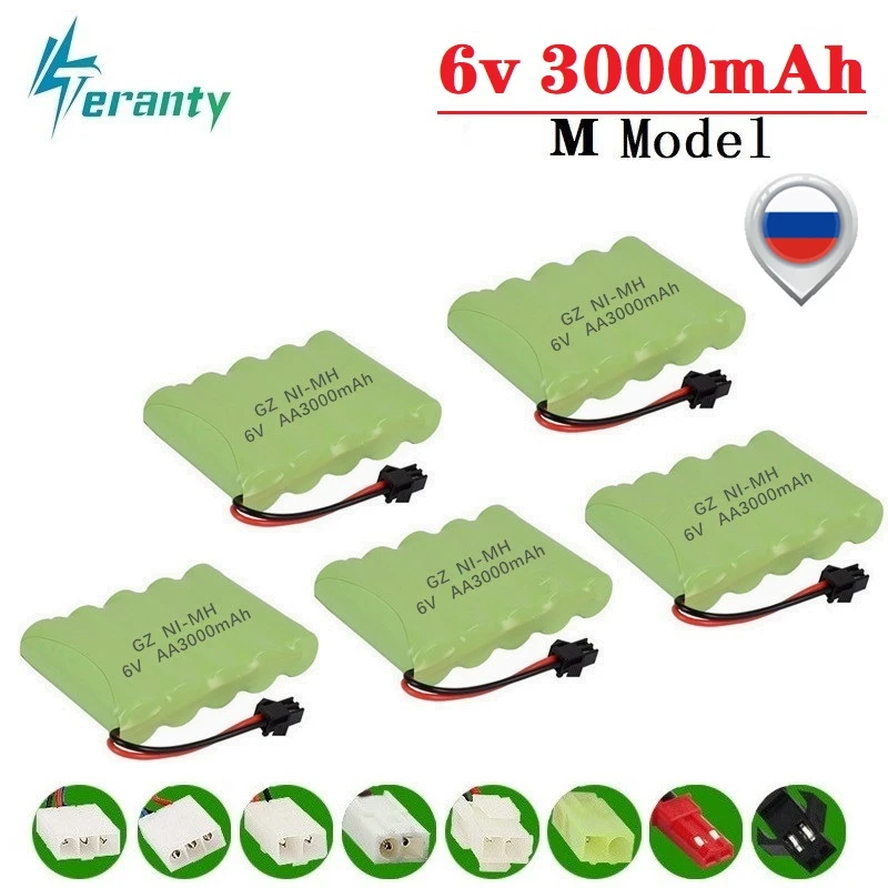 3000 мАч 6В аккумуляторная батарея для радиоуправляемых игрушечных автомобилей
